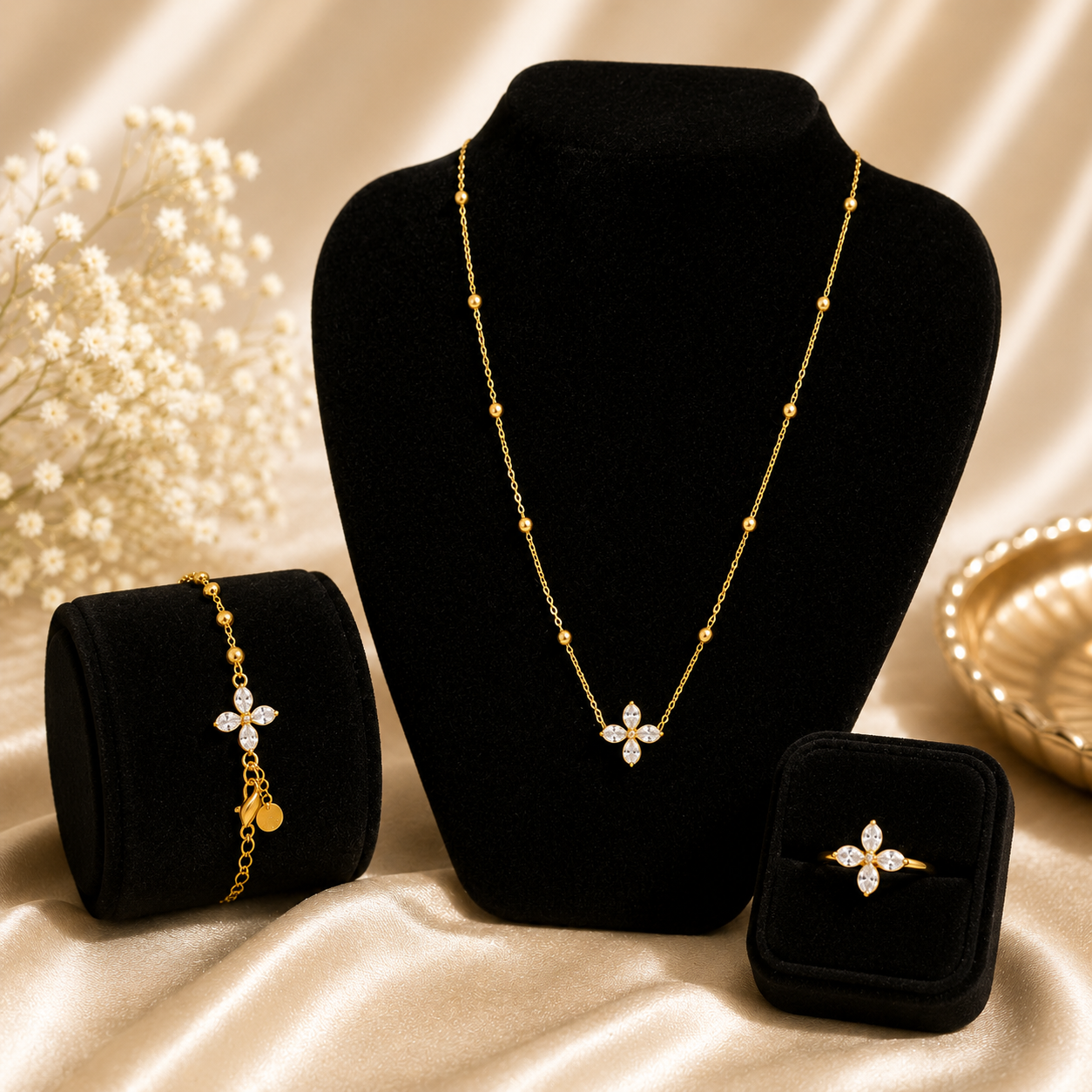Crystal bloom trio set