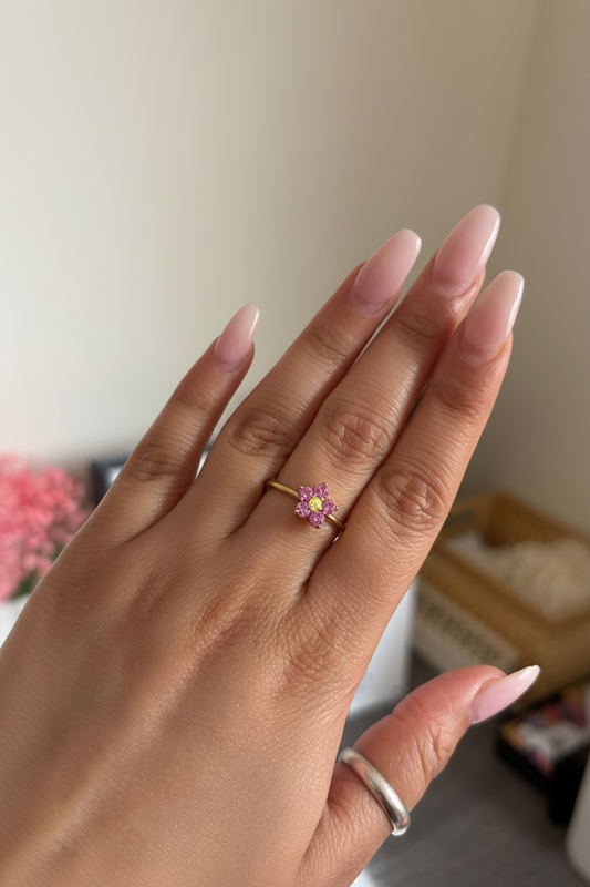 Pink Flower Ring