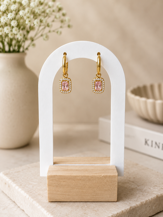 Blush royale hoops