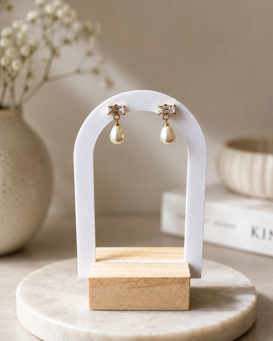 Pearl grace studs